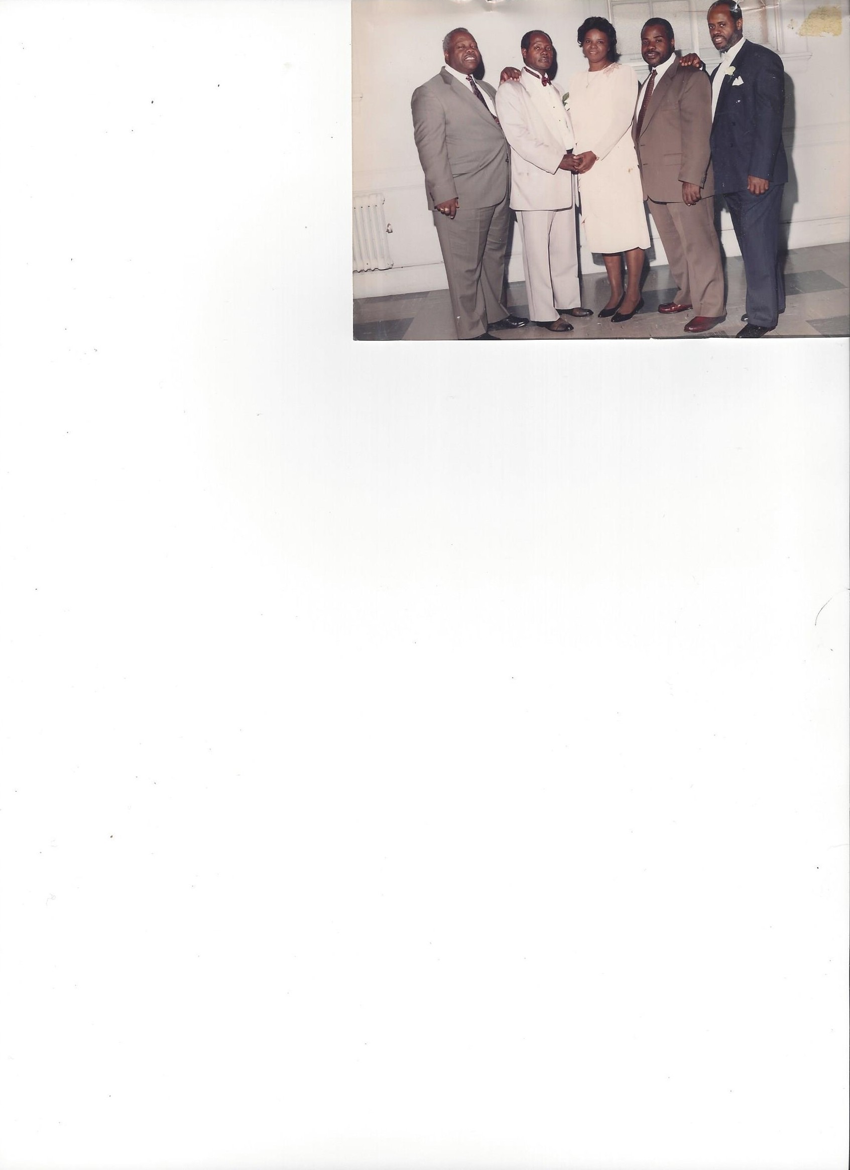 (L-R) Dad, Clifton, Avis, Cecil, Errol
Dad and his brothers