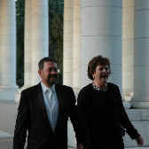 Mary Ann and Don walking down the aisle at James and Hester's wedding - Denver CO, October 1, 2005