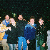 Mary Ann with her Husband Don, daughter Kate, son James, and daughter-in-law Hester on their trip to Italy and France in December of 2002
