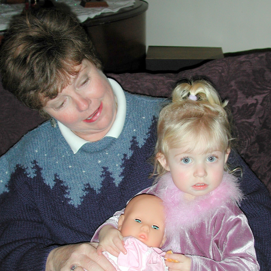 Christmas 2001 with family and Maddie. (Maddie called her Mimi instead of Mary Ann. It has stuck! We still call her Aunt Mimi!)