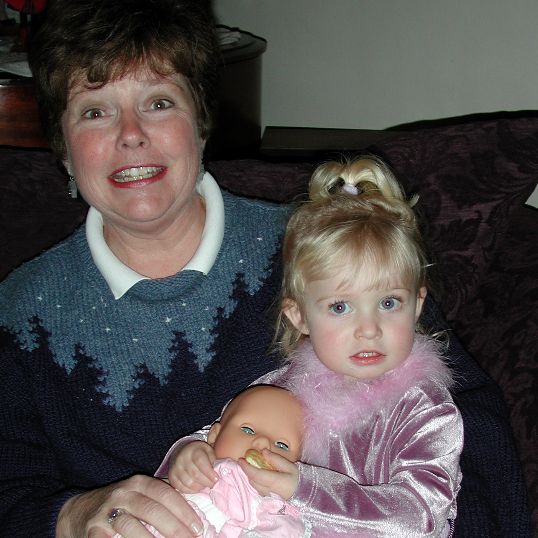 Christmas 2001 with family and Maddie