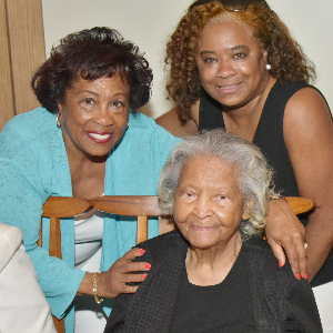 Lela's 90th birthday celebration with Aunt Lois and Kim