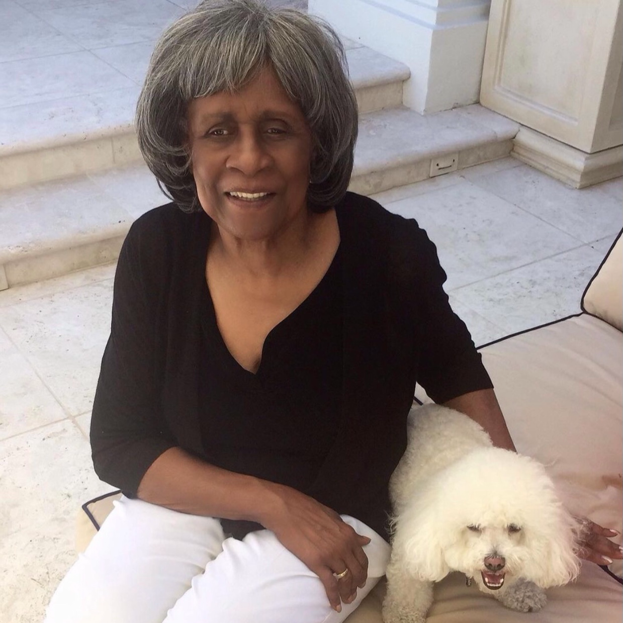 Mommy and her grand puppy, Sampson.  
