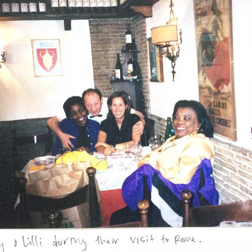 Lilli & Melody visited me while I was living in Italy in 1998. Unfortunately this is the most recent photo I had taken. I remember we had a nice visit and it was great to see my 2nd Mom. 

Lilli was such a wonderful mentor for me and many others. She demonstrated through her actions how to live a life of service and devotion to her community and her family. I'm grateful that she let me tag along so many times with Mel and really included me as one of the family. I had so much fun tagging along with Lilly, her mother, and Mel to a trip to Los Angeles. I remember walking around on the Hollywood walk of fame and just having a good time being tourists. I think we even auditioned for Wheel of Fortune!
