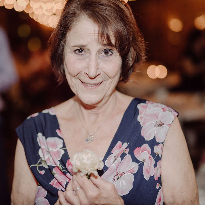 Aunt Amy looking angelic at our wedding. She will always be a beacon of joy for us.