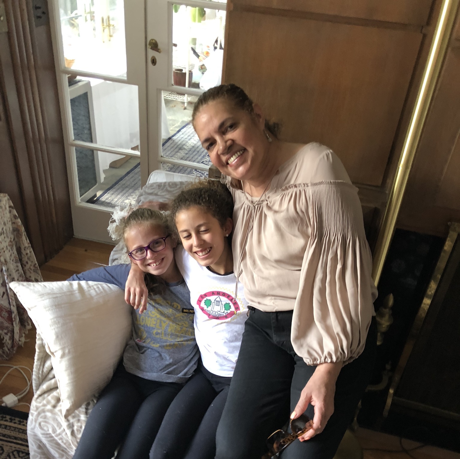 Rochon with nieces Francesca and Sydney