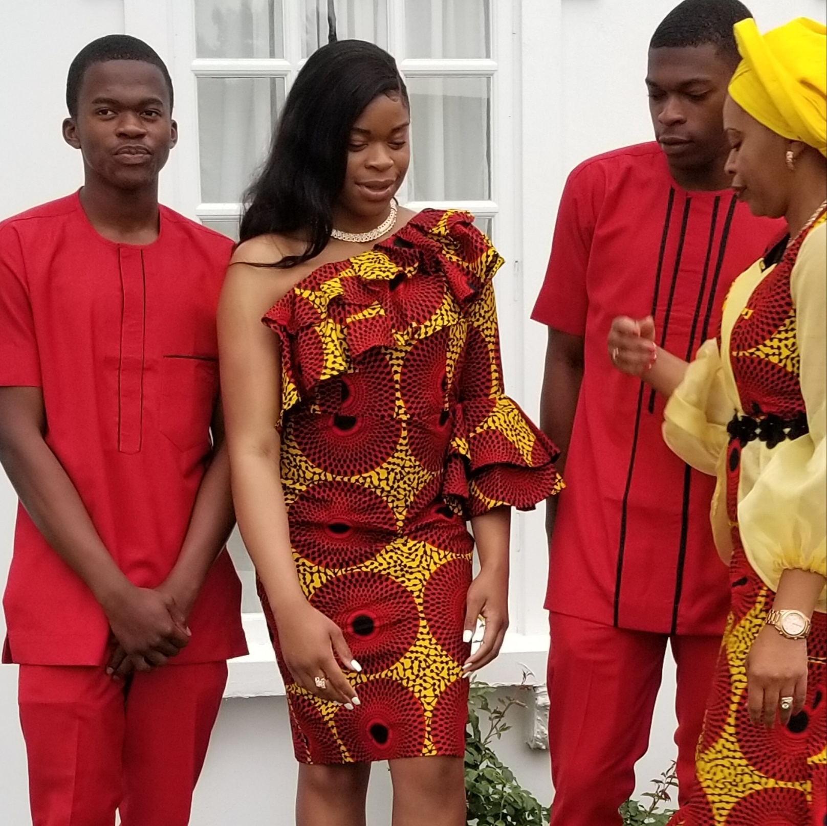 Mom guiding and directing her Princess (Christina), while her Prince (Christopher) and Prince (Michael Jnr) looks on.
