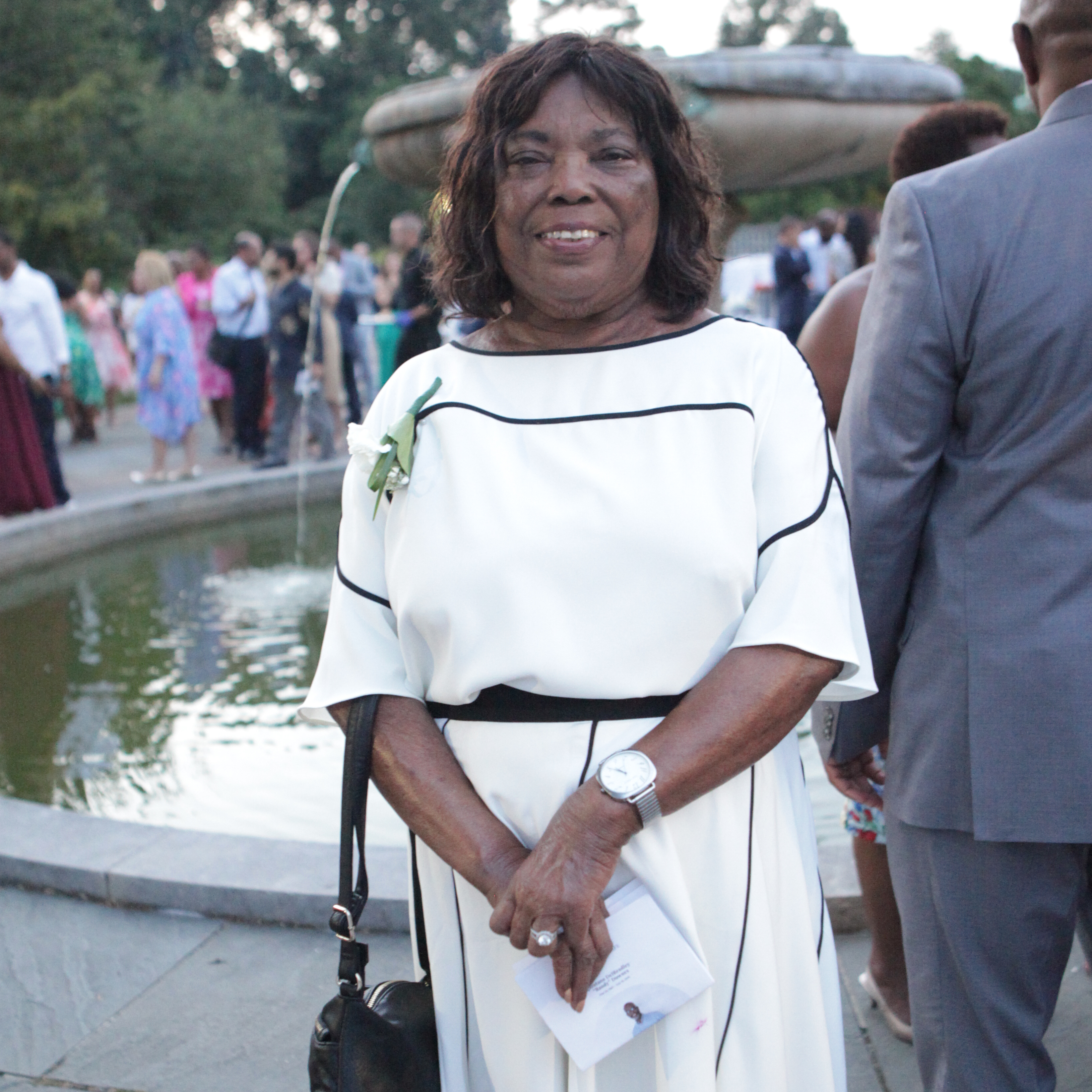 This was mom at the memorial service for my late husband, Quintano. It meant the world to have her by my side as I made it through that day and in the weeks and months afterwards. I never dreamed that I would be saying goodbye to her less than two years later.
