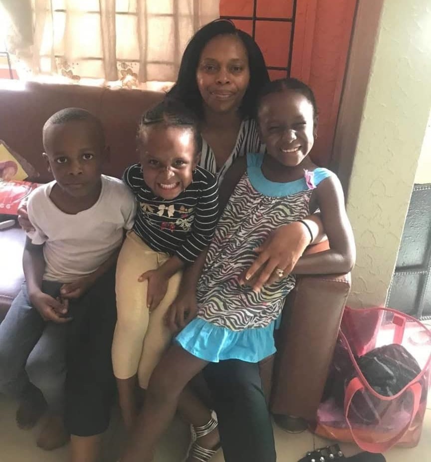 Aunty Mimi and her nieces and nephew in Nigeria.