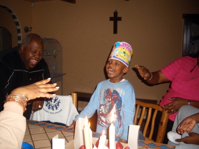 Birthday celebrations with Grandpa