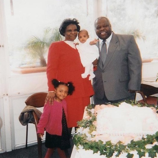 Mom and Dad with the grandkids