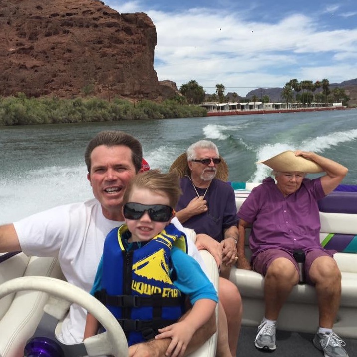 Max and Jeanette like to ride in my brothers boat at Lake Havasu and the River @ Parker Dam. My brother, Keith and my nephew, Blake and I are carrying on the passion our parents had for boating and the lake w Max and Jeanette and their girls. I will cherish these memories forever!