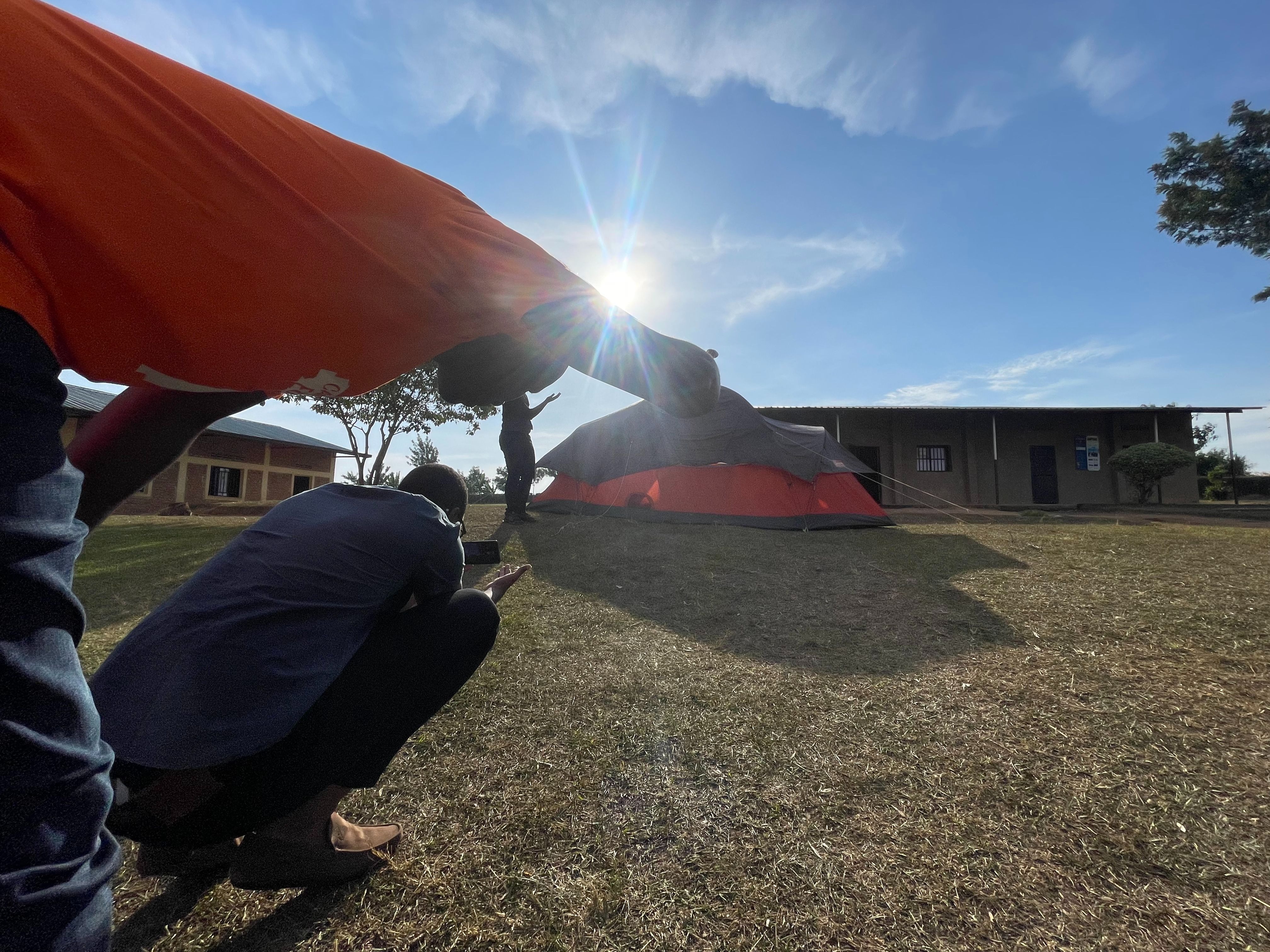 Tent set up at Rwimiyaga for the 119 outreach.
Most heartfelt condolences to the family, quite a man he was Pastor Richard, I first met Prince who was a good friend to my brother, but later met Pastor Richard when as the YTH ministry we did an outreach to Rwimiyaga, He was a silent, warm, loving and guiding tower in the background, May he rejoice in the everlasting arms, of He, Whom he served!