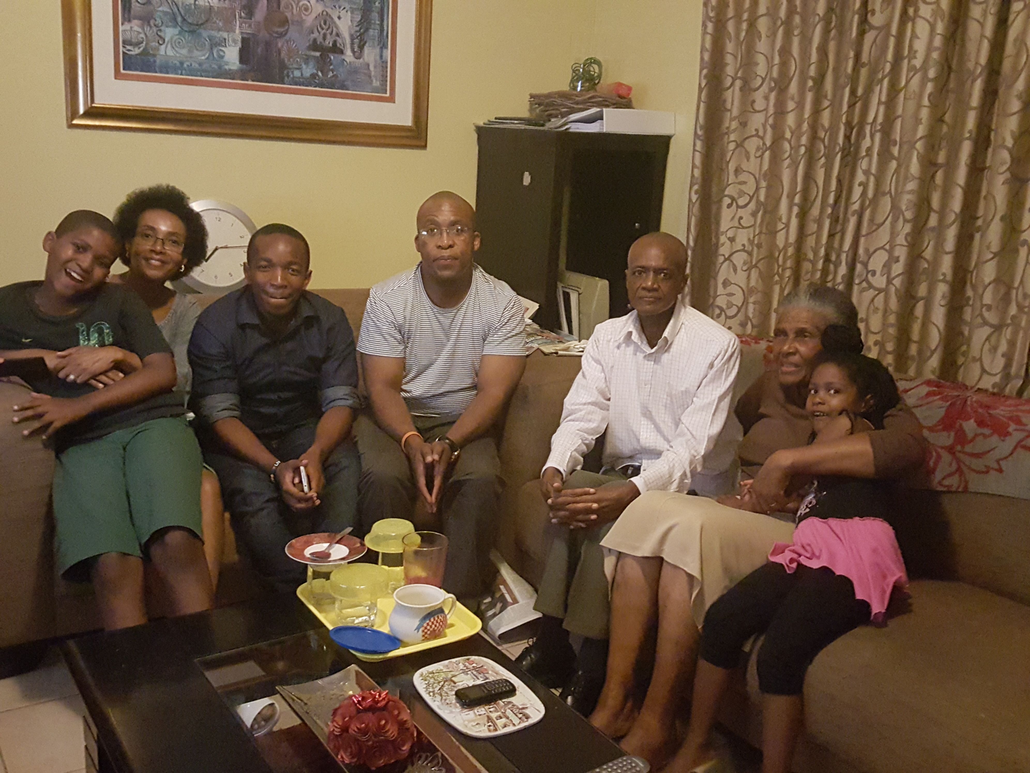 Gogo with her family in Dawn Park.