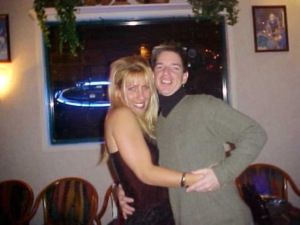 Dancing with Den at First Legal Christmas party 1997 