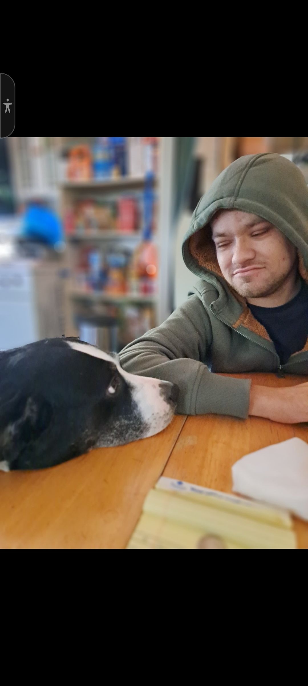 Brandon loved Dogs and they loved him. 