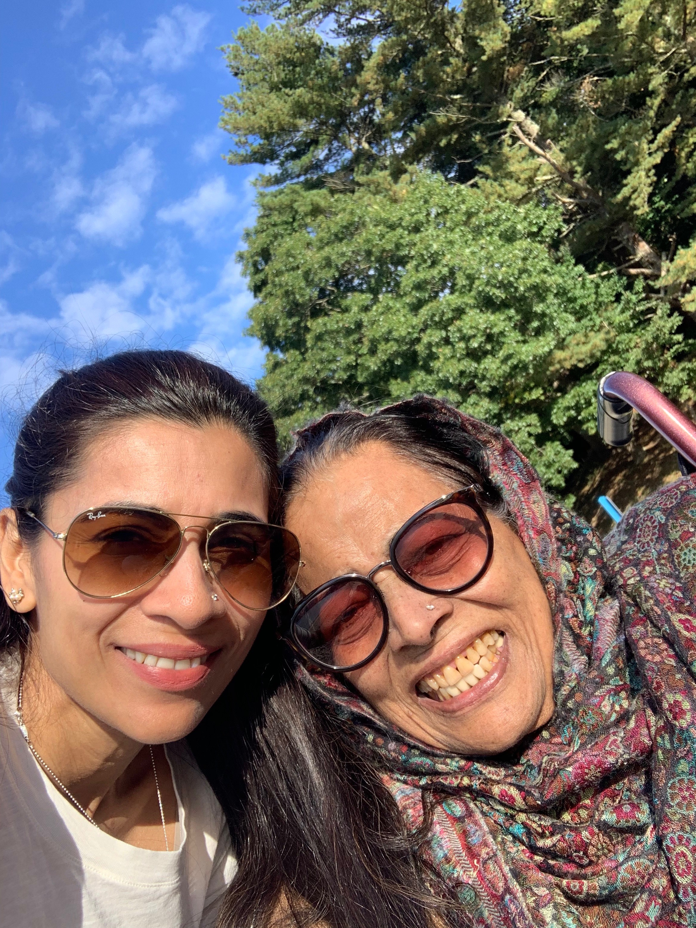 My Ammi out on the town a few days before she left us.