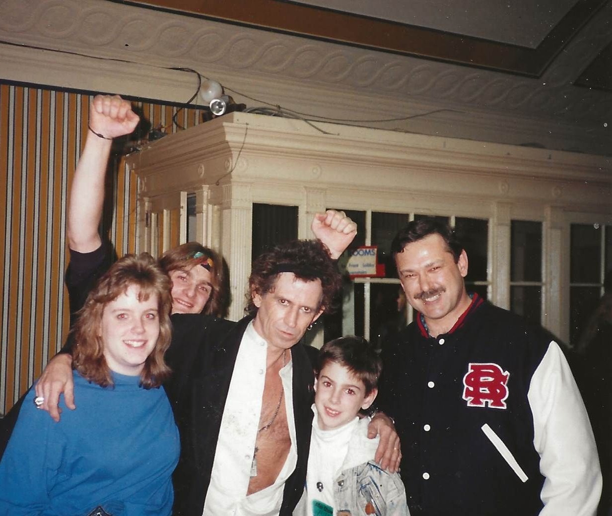 Bob, Bobby, Connie and Brent with Keith Richards of the Rolling Stones