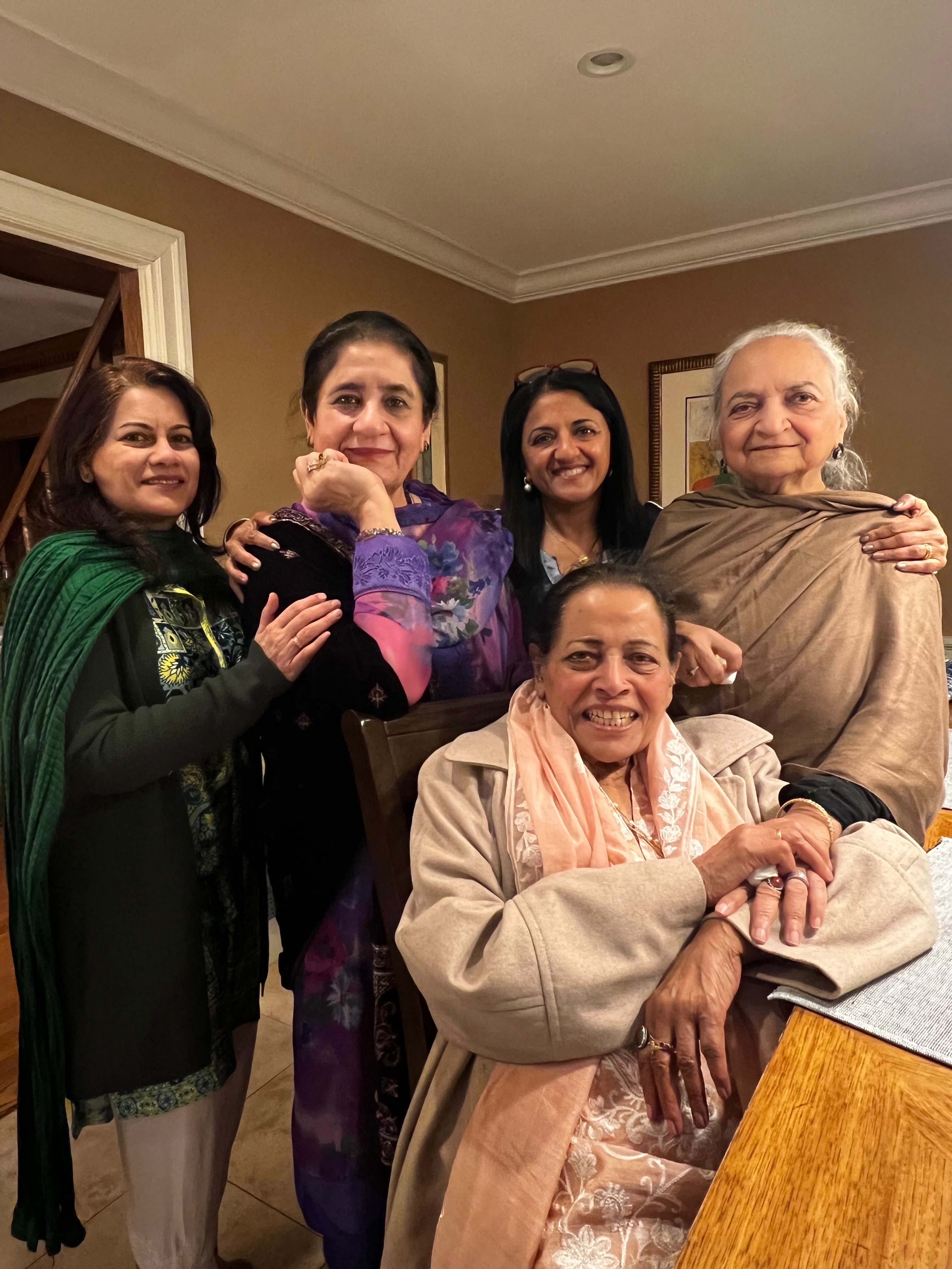 With more friends and daughters