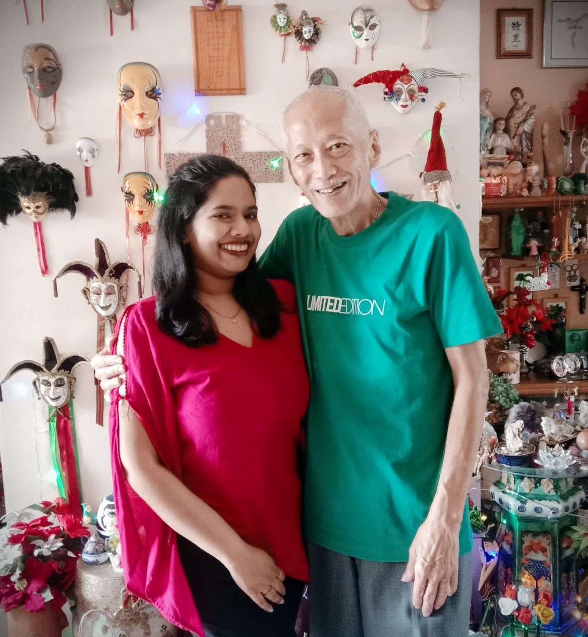 This photo was taken last Christmas, it was the last time I saw Uncle Terrence in person. Though we are not blood related, he and Aunty Teresa have always been family to me and I think of them as my godparents. I have so many fond memories with Uncle Terrence since I was a child. He was caring and joyful and so full of life. One thing I used to tell him is that when I eventually get married someday, I wanted him to officiate the ceremony. I'm sad that dream won't come true, but I know he'll be up there looking out for me. Rest in peace, Uncle Terrence, I will miss and remember you always.