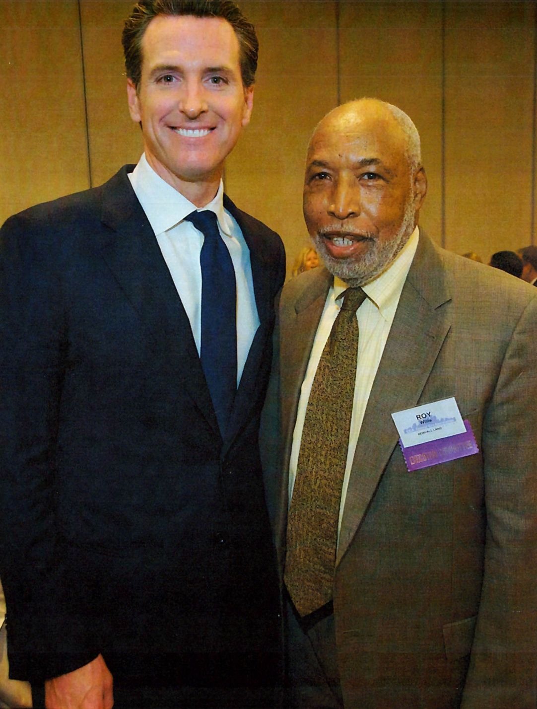 Roy and Gov. Gavin Newsome