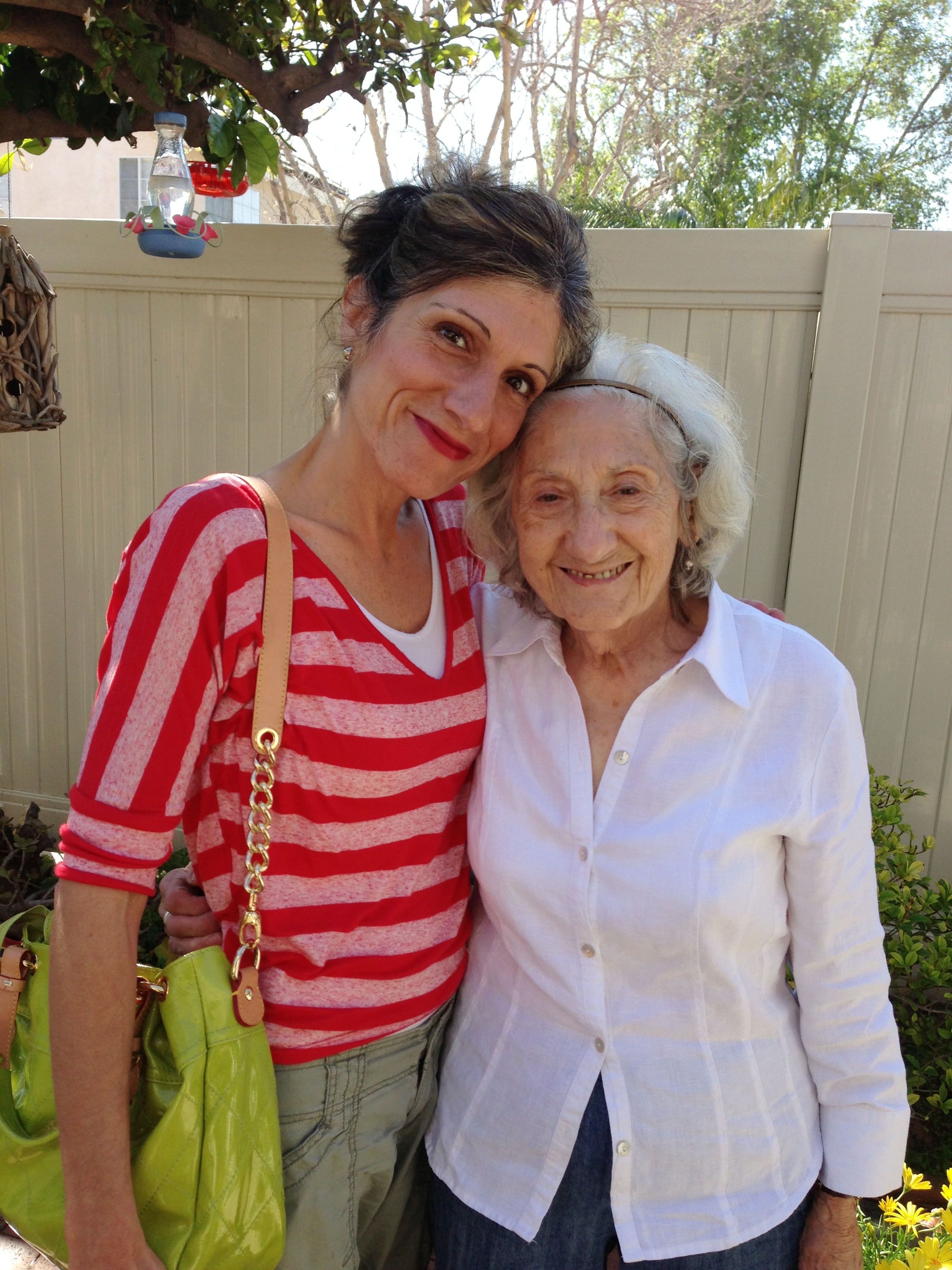 Mom and Olivia, enjoying each other and the mild Cali weather.