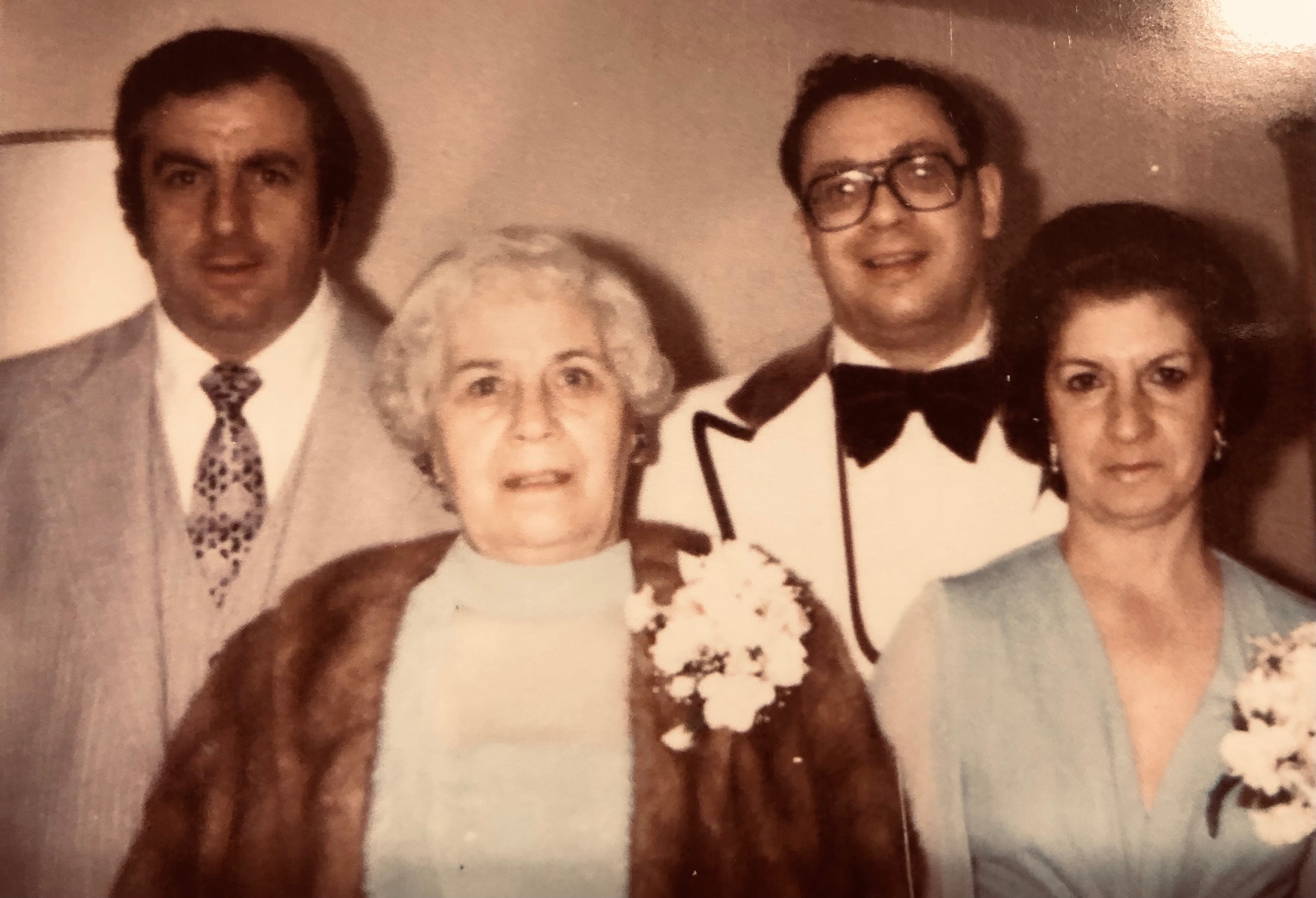 My dad with his mother (Josephine), brother (Gabby), and sister (Trudy). 