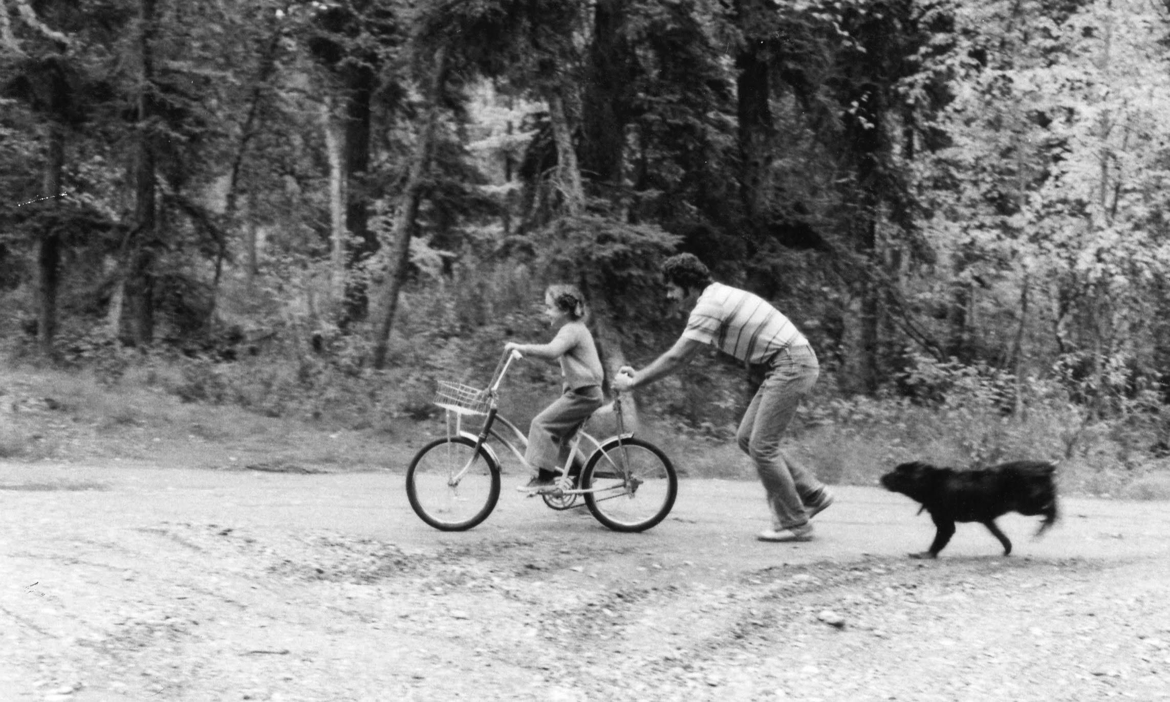Uncle Don taught me how to ride a bike! North Pole, Alaska. 1977?