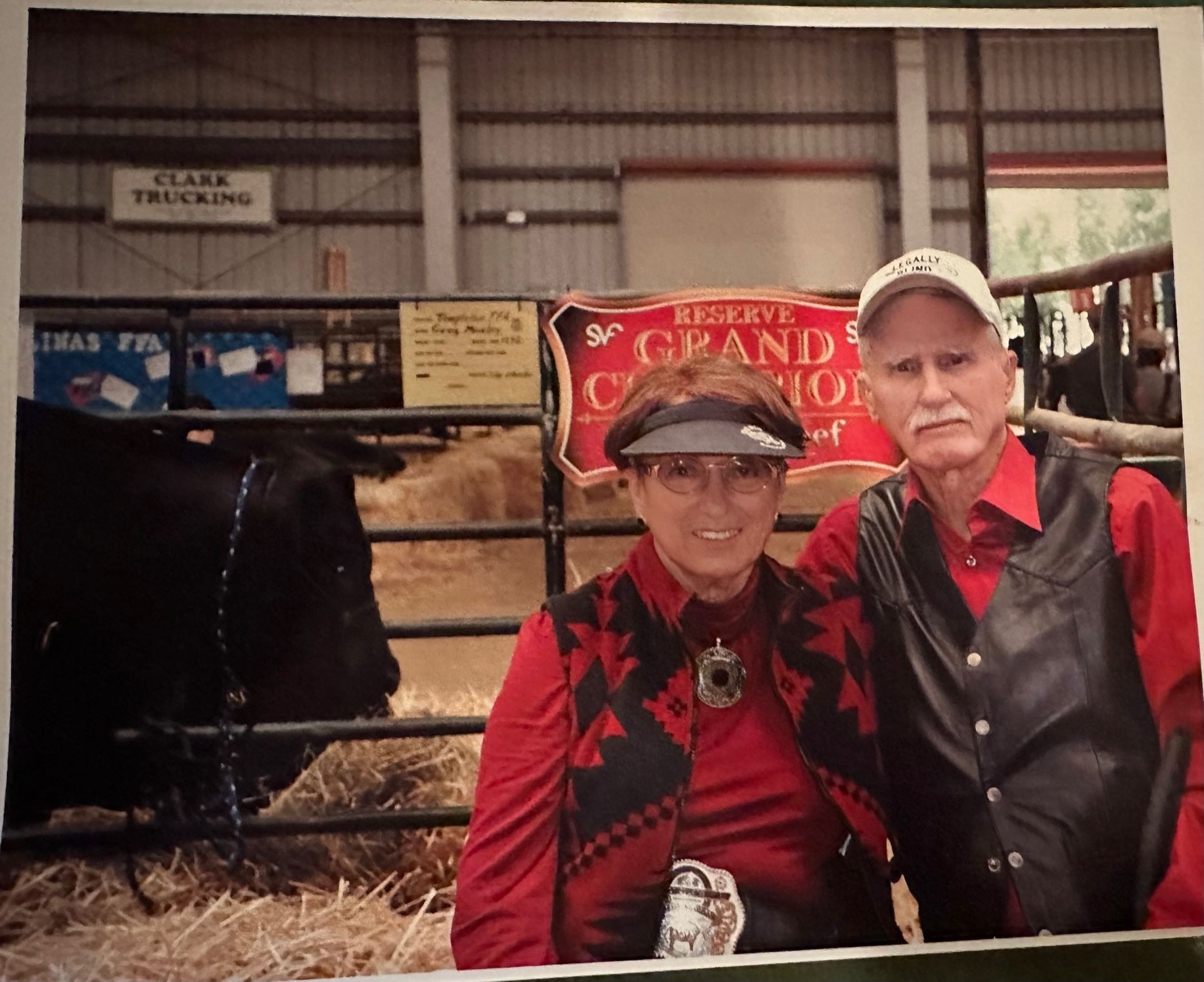 Joyce &Pete at the Cow Palace with their Grand Champion Bull