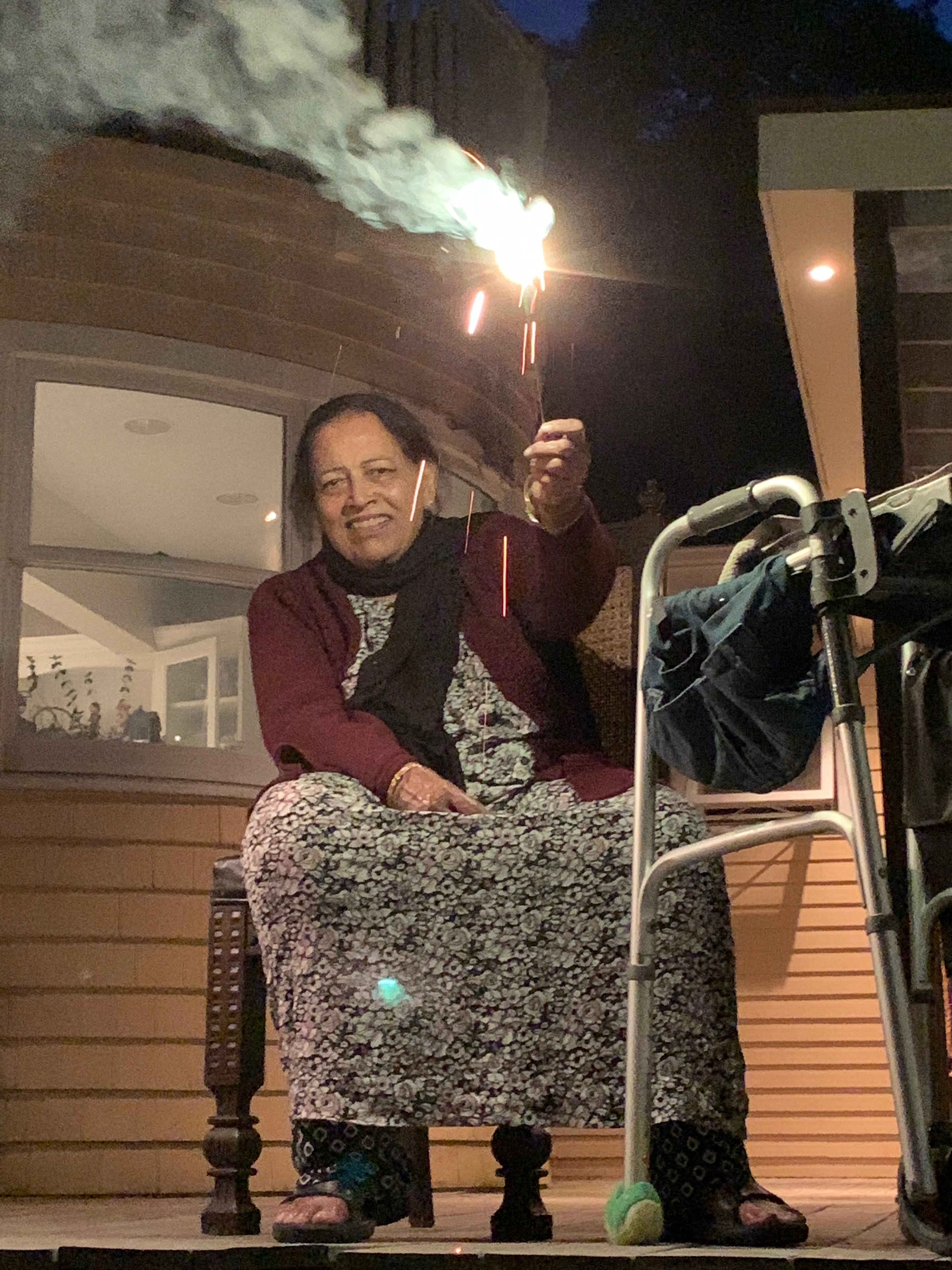 Ammi on 4th of July. Always up to join in the fun.