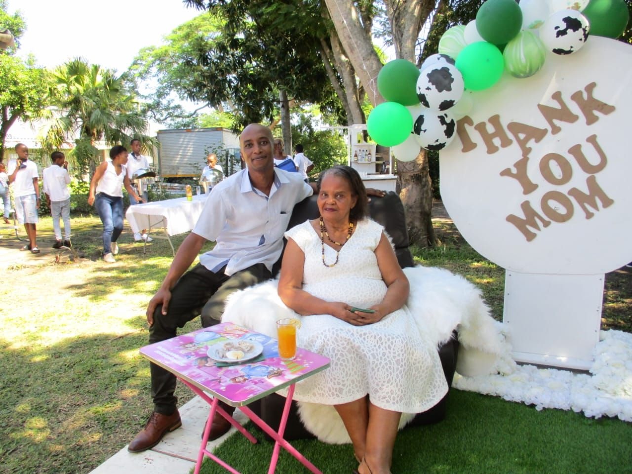 Sfiso with his Aunt