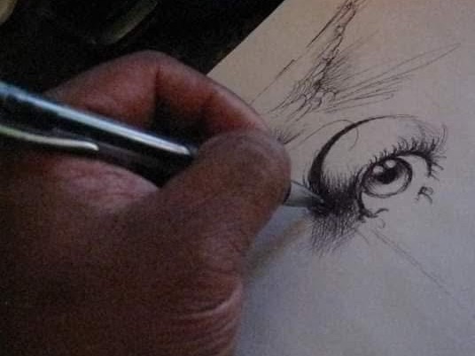 The famous “doodle” of the eye, Inspired by Prince