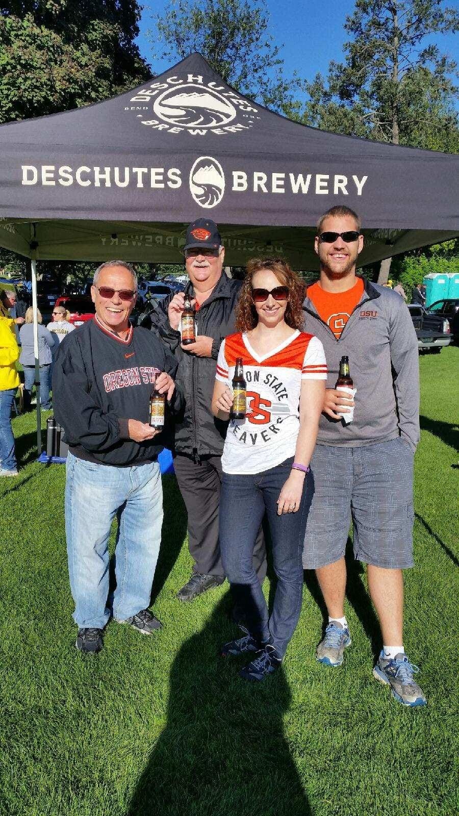 Real Man Road Trip I. This was at the big house tailgating at Michigan before the OSU beaver game. Terry with Wally and his son Mike and wife Beth