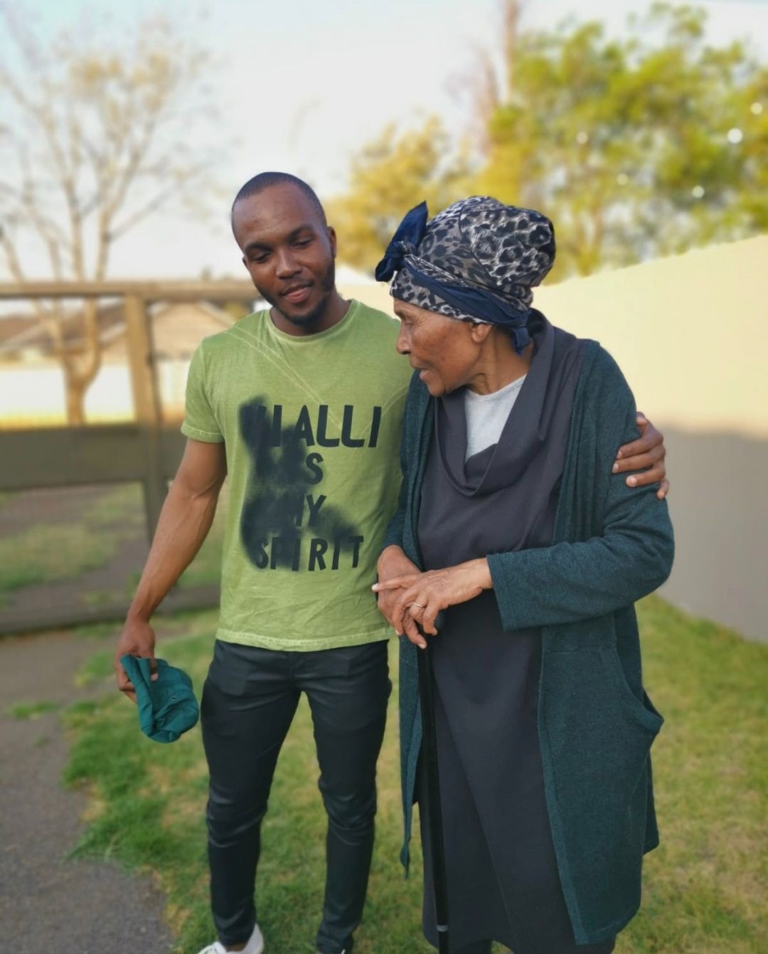 Gogo with 'Phiwe (grandson).