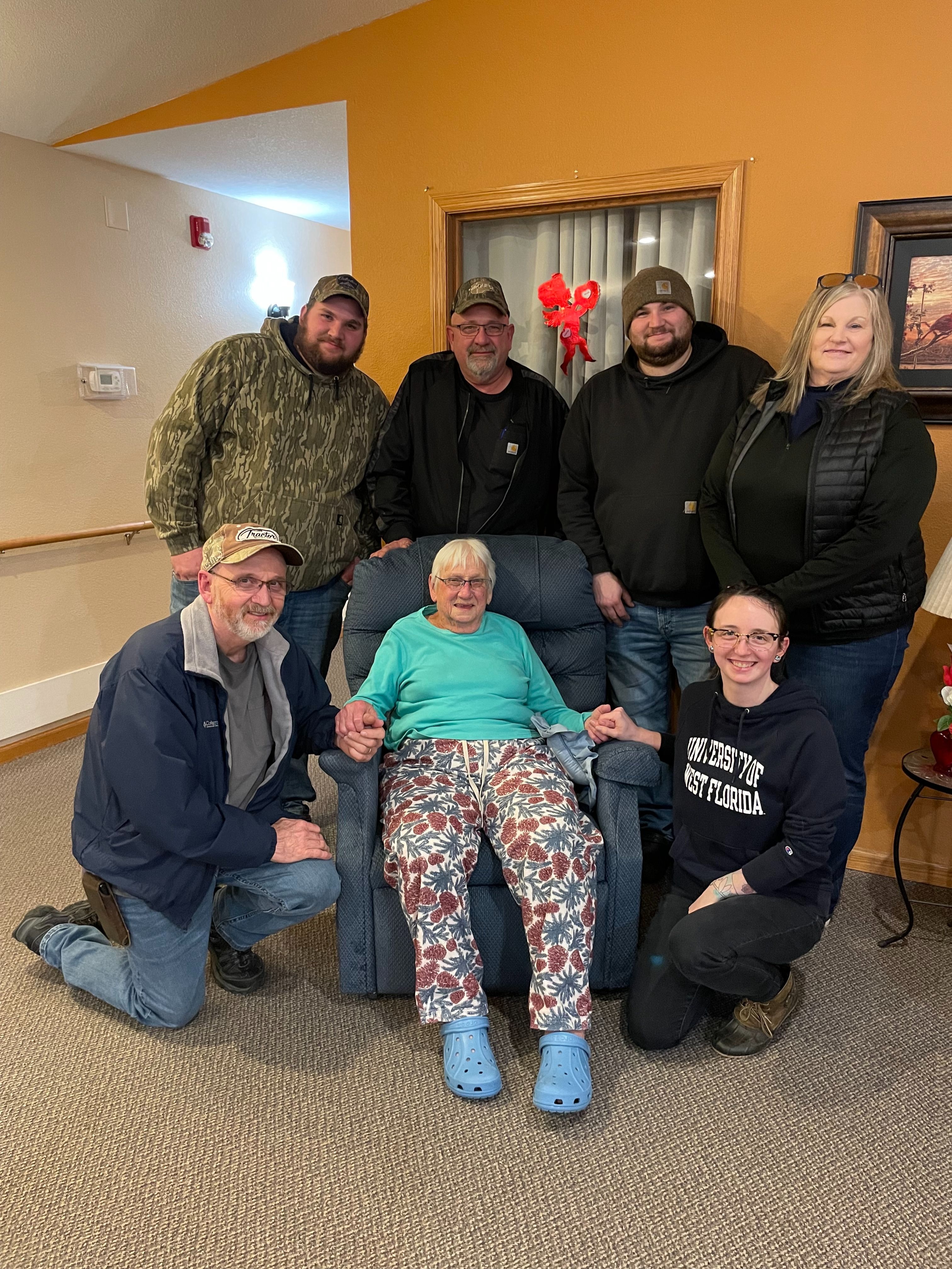 Scofield Family in Wisconsin, 2024, celebrating with Ruby Scofield