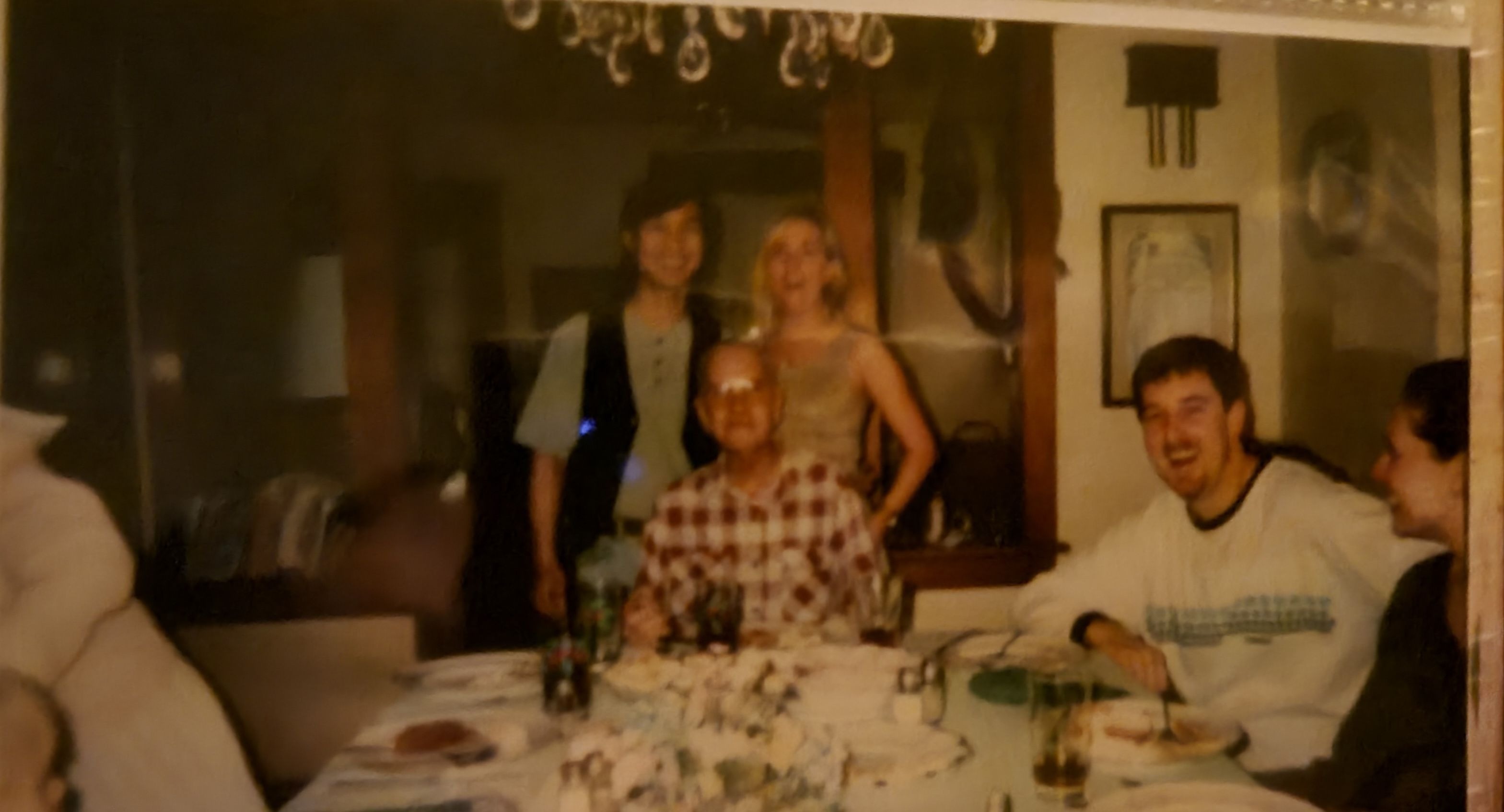 Mommy and Kyu standing behind her father (William P. McConnell sr)