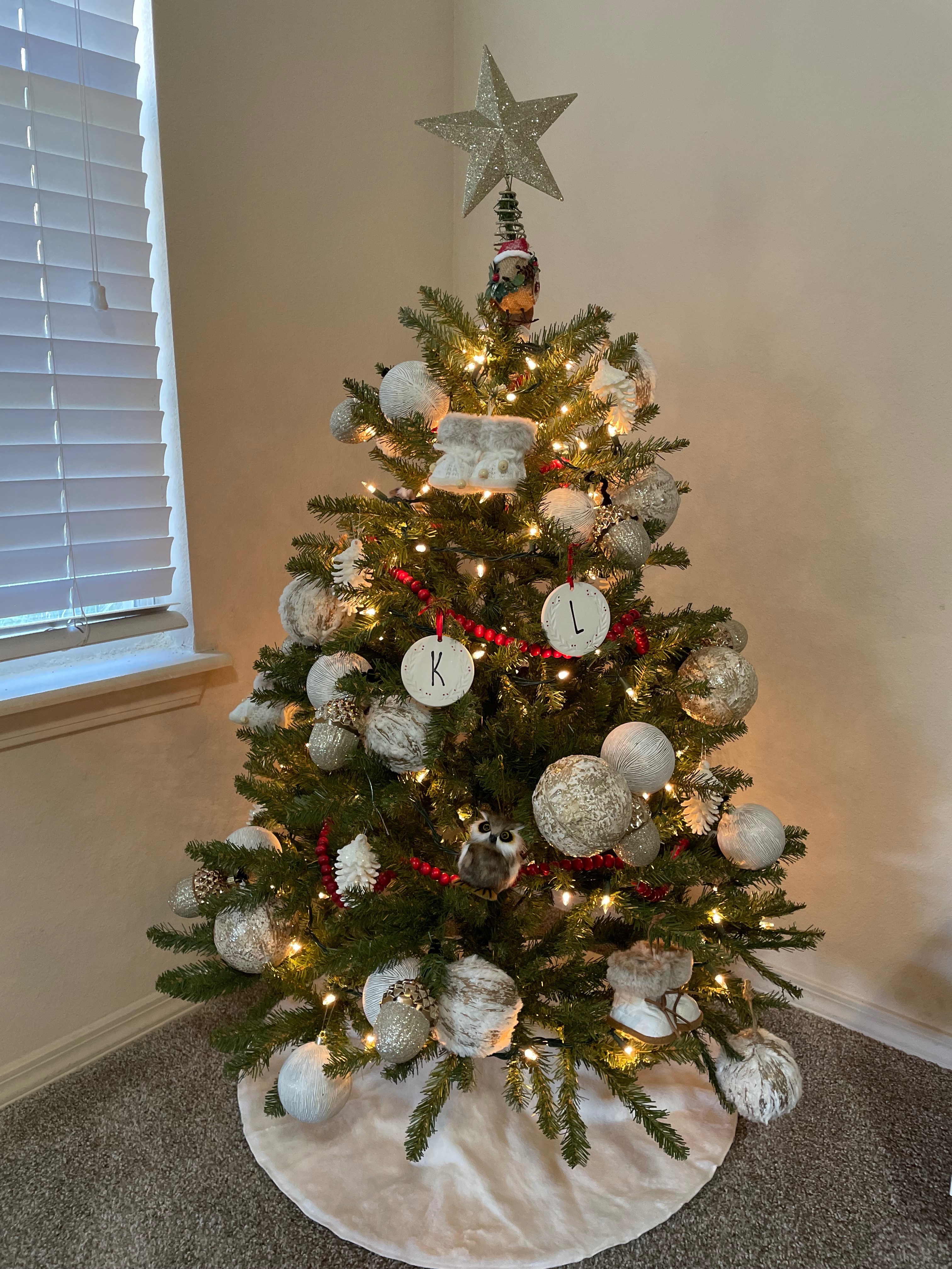 10/8/24 Auntie Manah, I set up your Christmas tree today with your ornaments. You were so excited for Christmas this year as you usually were, but especially more now that Gwyn and Mars can open presents. Your Christmas spirit will forever live on. Lucas and I miss you so much. We love you auntie Manah. -Troll & Lucas