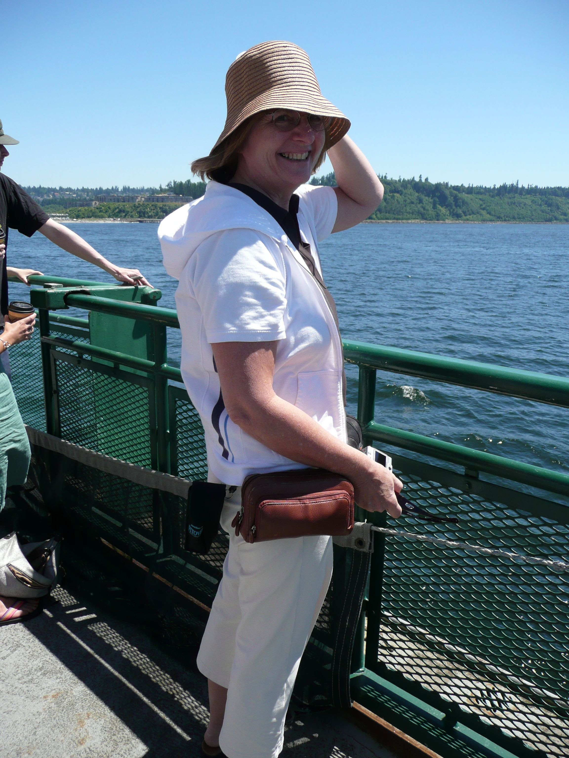 Ferry ride from Anacortes, WA to Victoria, BC
Darlene loved the breeze in her face!