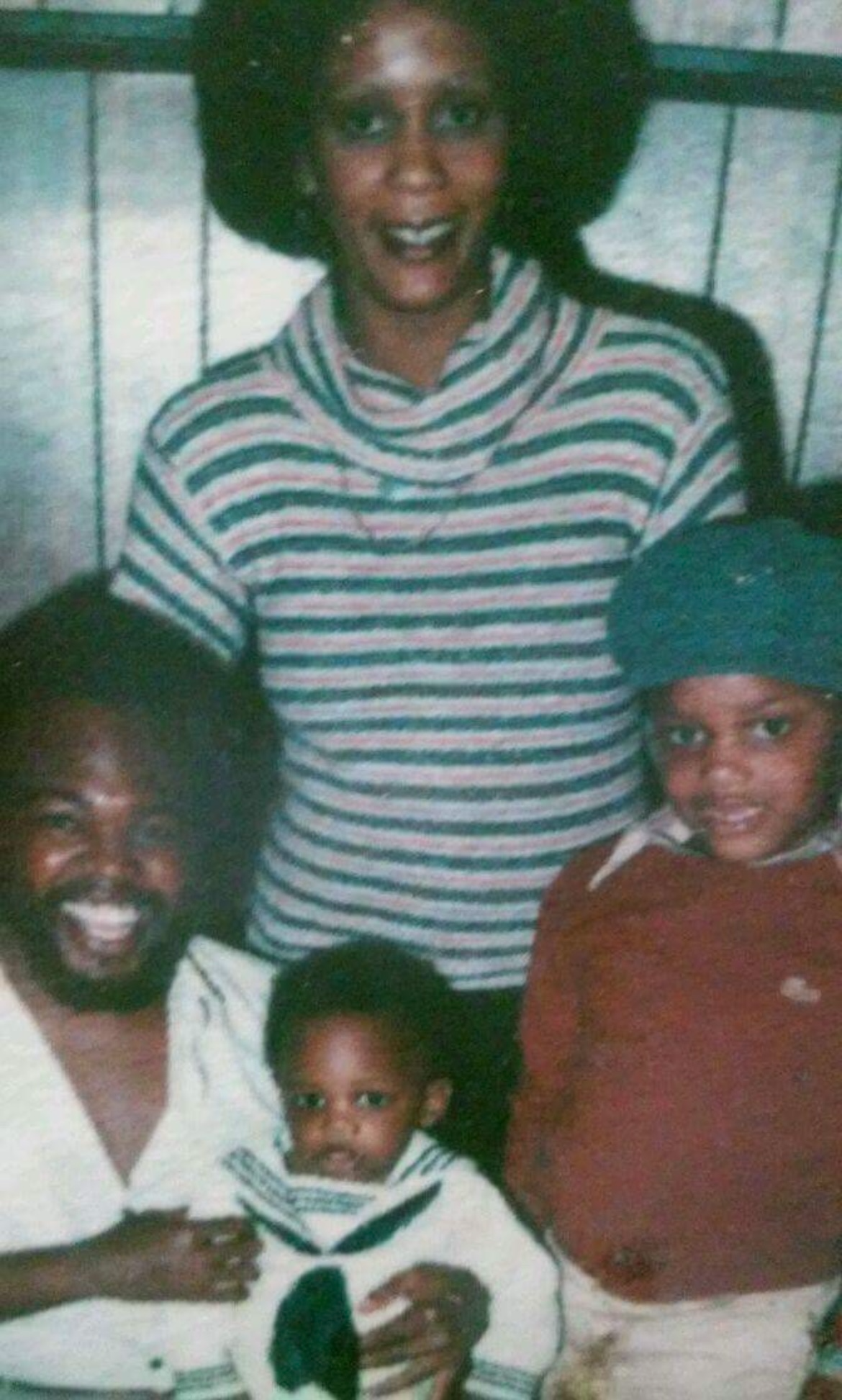 Ernest with his father, Ernest Knox II, his mother, Donna Knox, and his little brother, James Knox I.