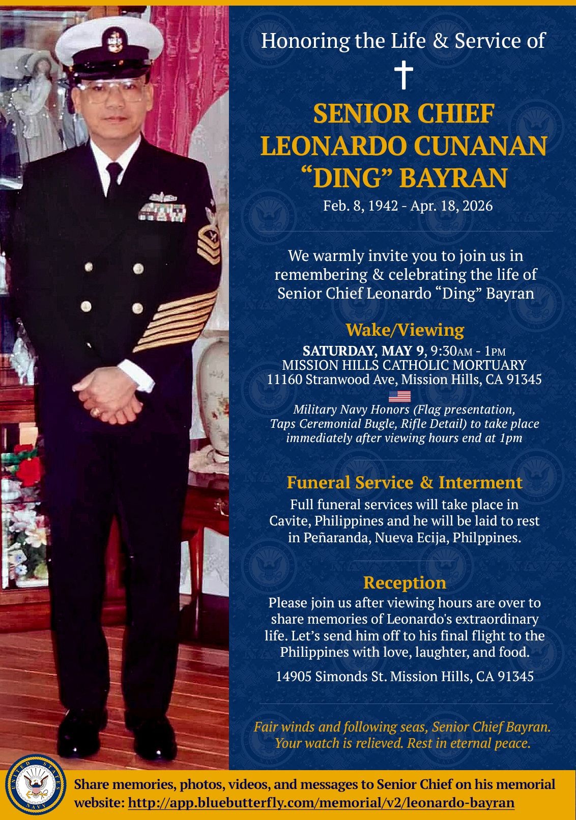 Honoring his Life & Service.
