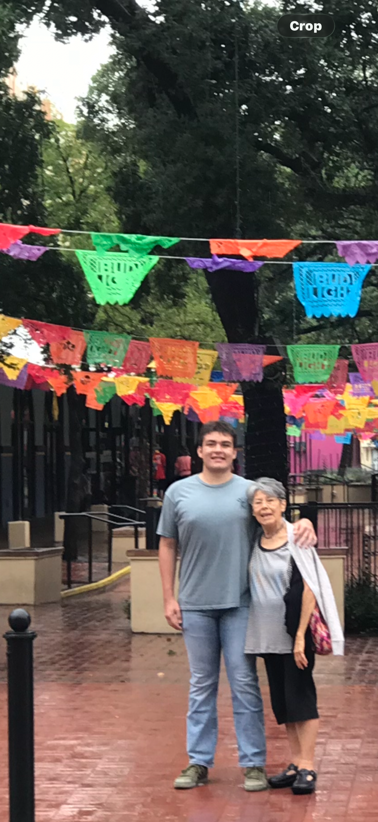 Atreyu and mom at the Historic Market Square in San Antonio, TX.