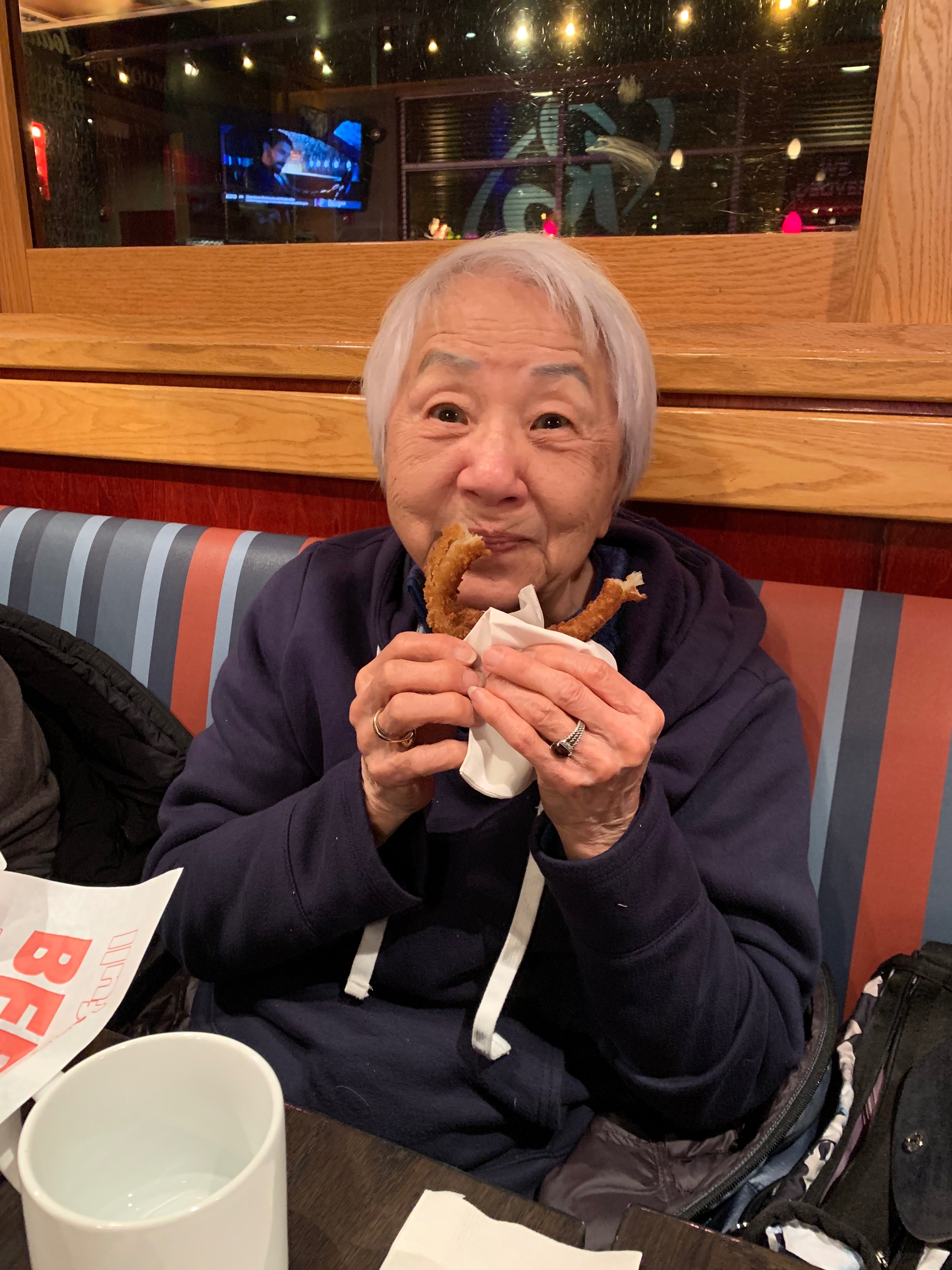 Loved seeing aunty enjoy her food