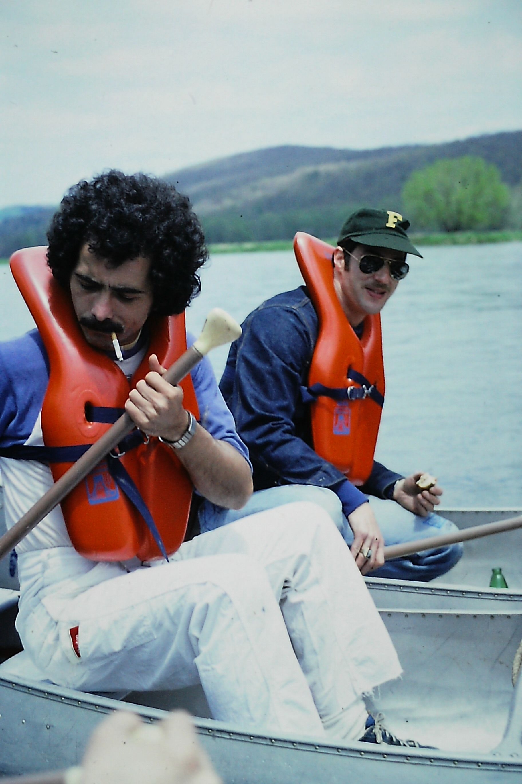 Evans & Franco getting ready to take on the Skinner's Falls on the Delaware