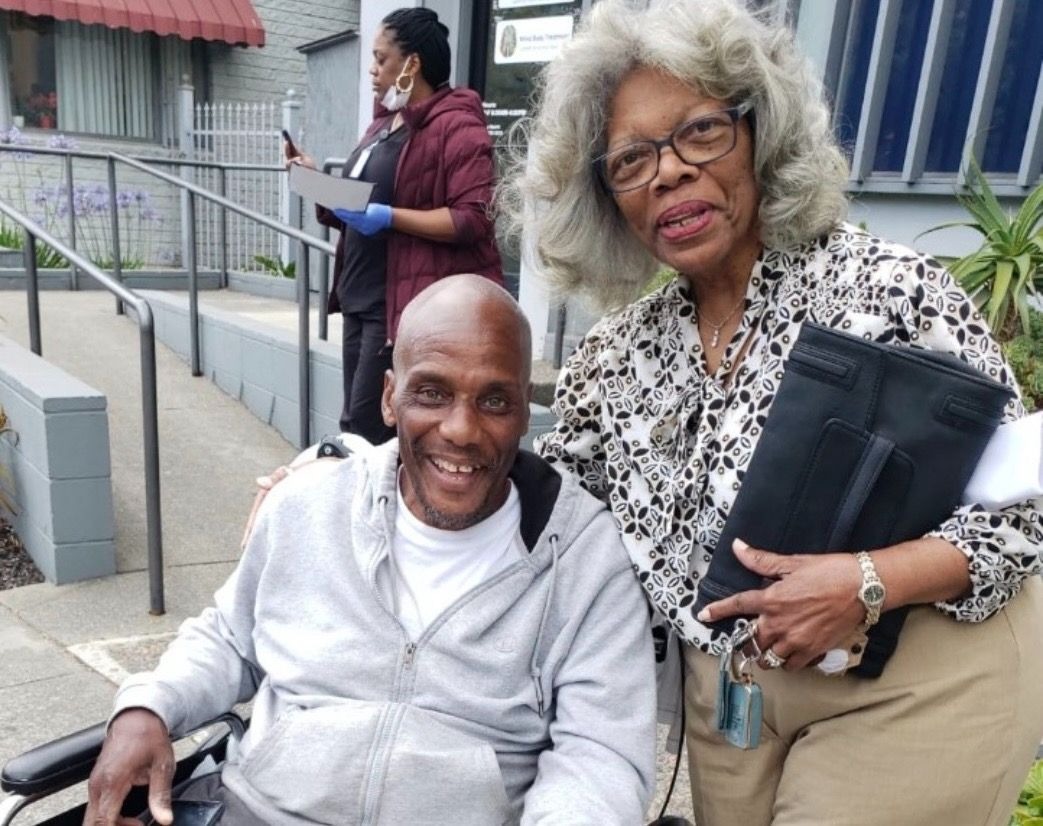 Ernest with his Aunt Pat.