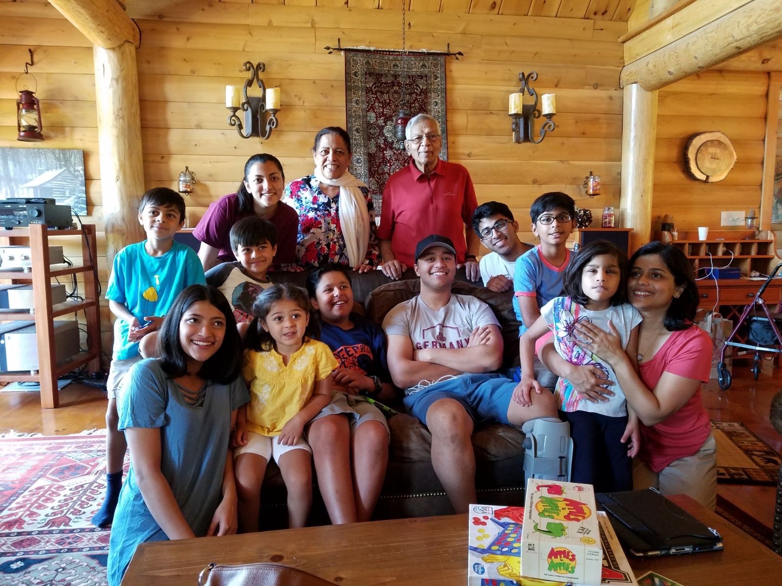With all her grandchildren who she loved with all her heart