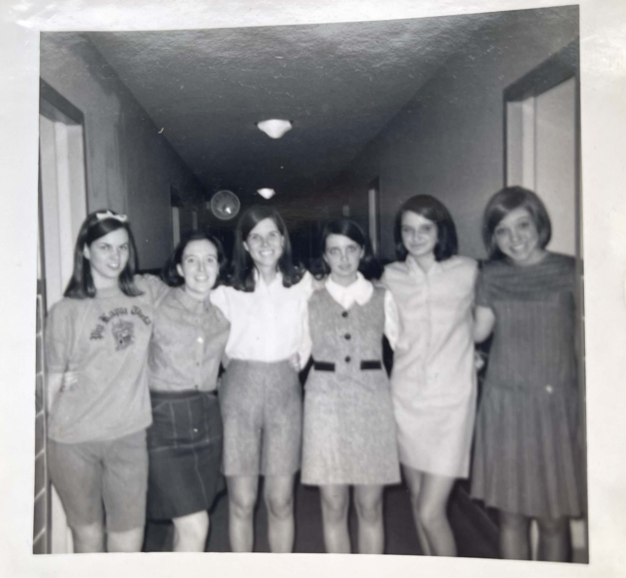 Freshwomen in 1968 at Mount Saint Scholastica College in Atchison Kansas. One year and we all flew the coop, but we stayed connected, friends forever. Thank goodness Ann was never one to let go or stay in one spot. She always had adventures to undertake, causes to champion and conquer, and that laugh! Shine on, dear friend. Hugs to Nancy and Judy.
