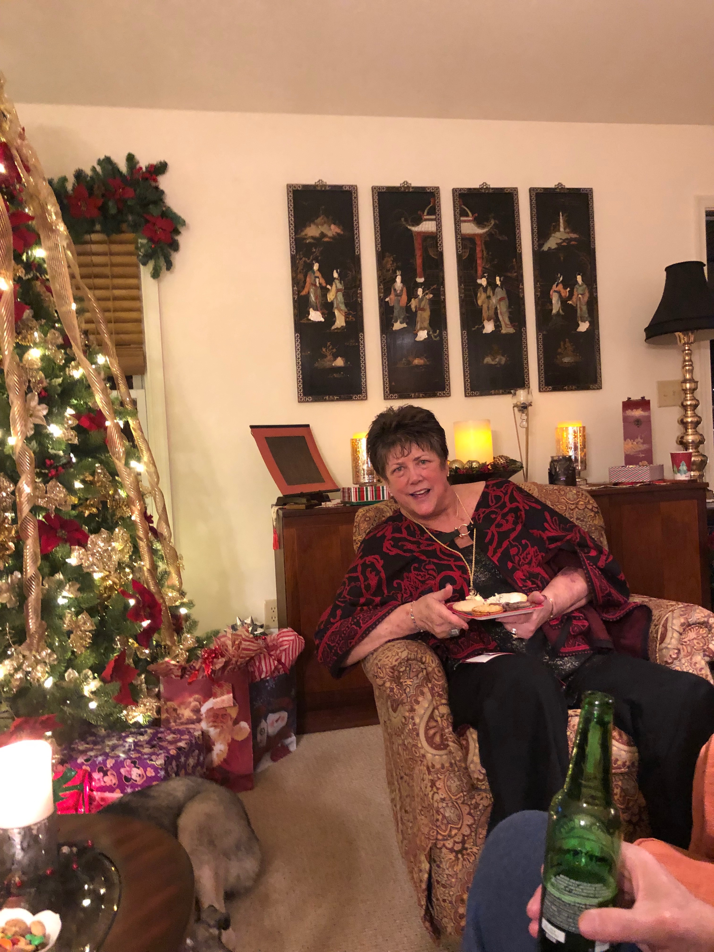 Christmas party at Penny and Alan’s home