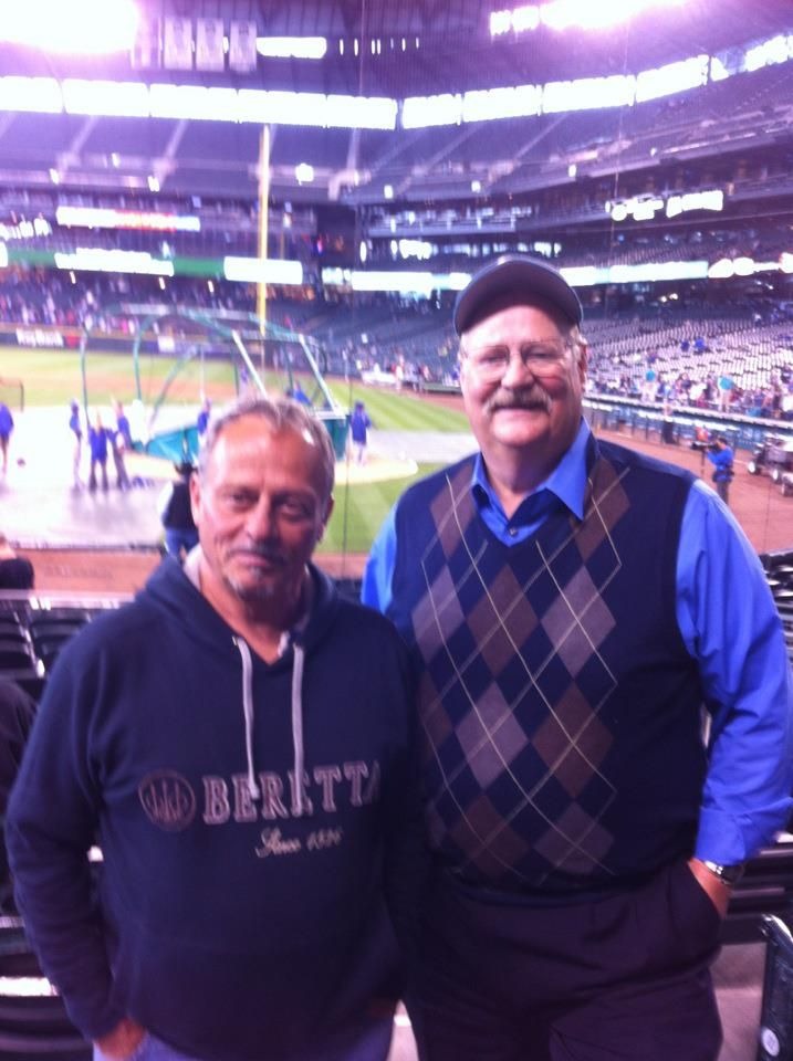 Terry and Wally at a Mariners game.
