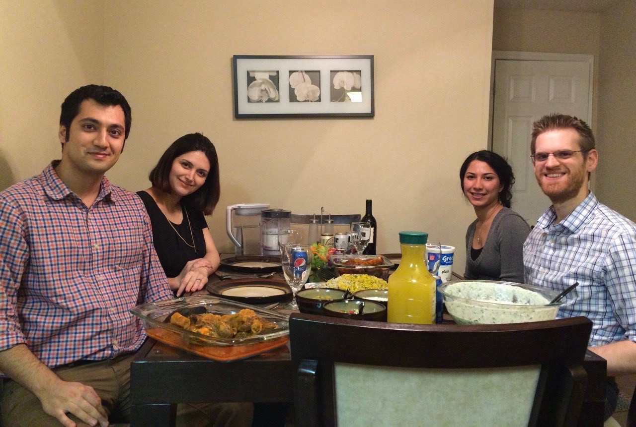 March 7, 2015
A night filled with love. Mahsa and Jeff came over with homemade food to visit us and to meet Lenna, just 1.5 months old. I will never forget Mahsa’s kindness and warmth. I miss her deeply.