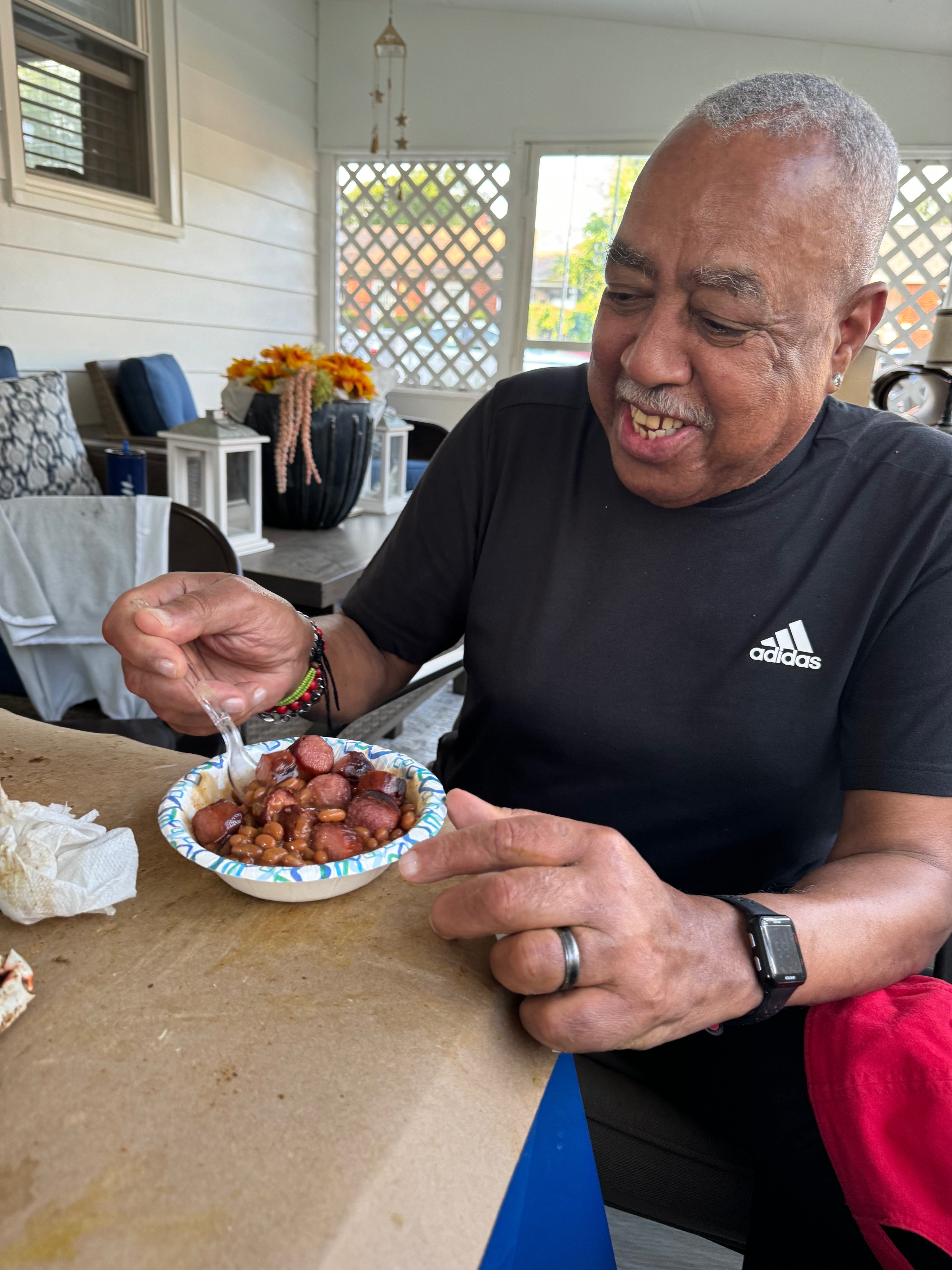 Eating one of his favorite meals 🤣